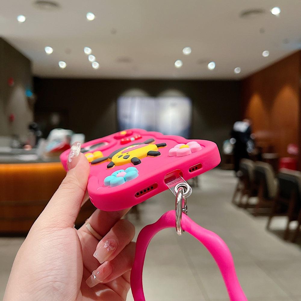 3D Flower and Cartoon Phone Case