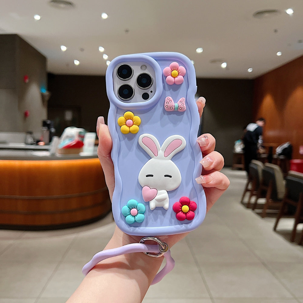 3D Flower and Cartoon Phone Case
