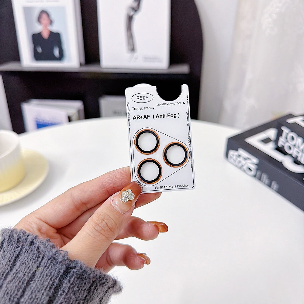 Camera Lens Protection Ring - iPhone Series AF+AF Anti-Reflection 3D Radian 9H Metal Aluminum Alloy