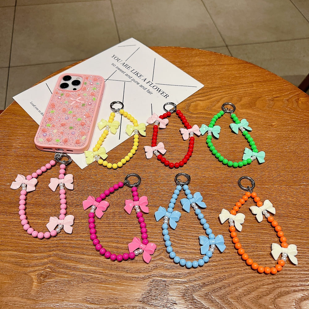 Bow Burst Beaded Phone Charm | Bracelet | Handbag Charm