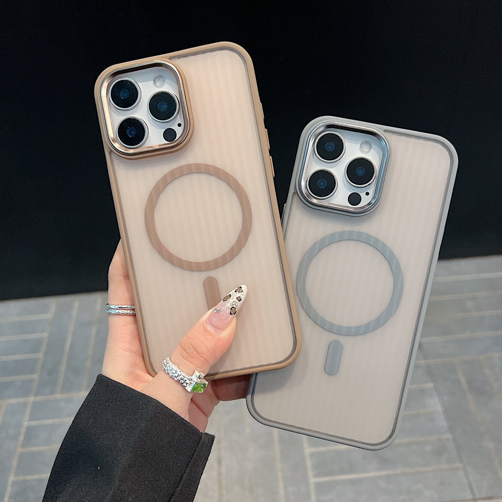 Corrugated Pattern Magnetic Wireless Charge Phone Case