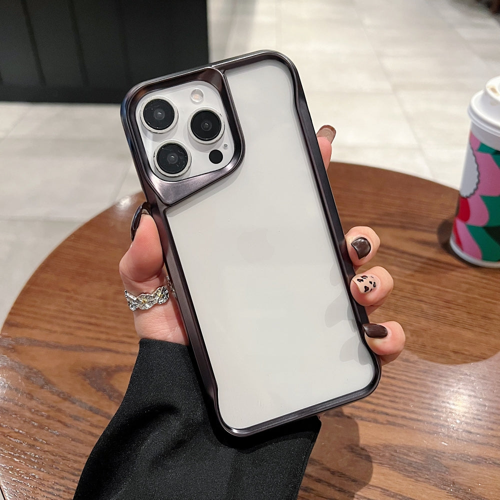 Electroplated Frame Transparent Phone Case