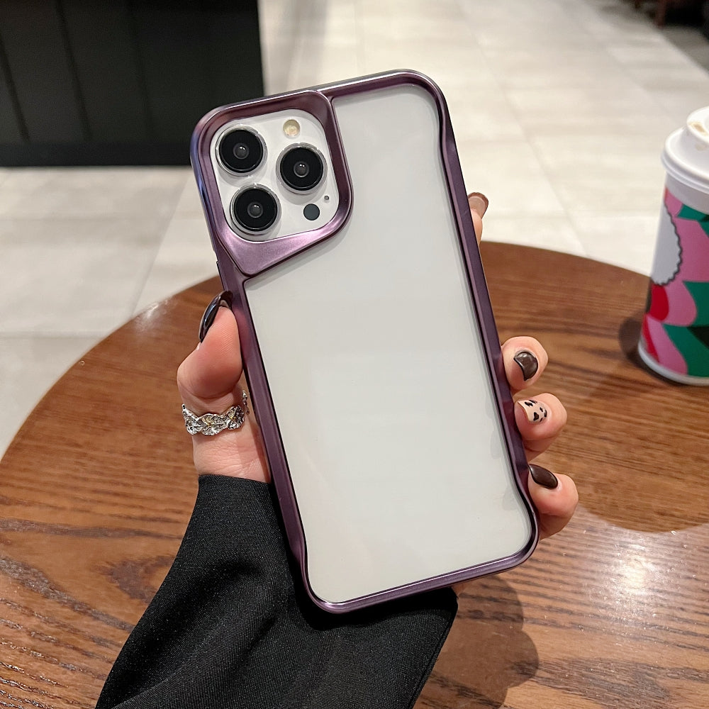 Electroplated Frame Transparent Phone Case