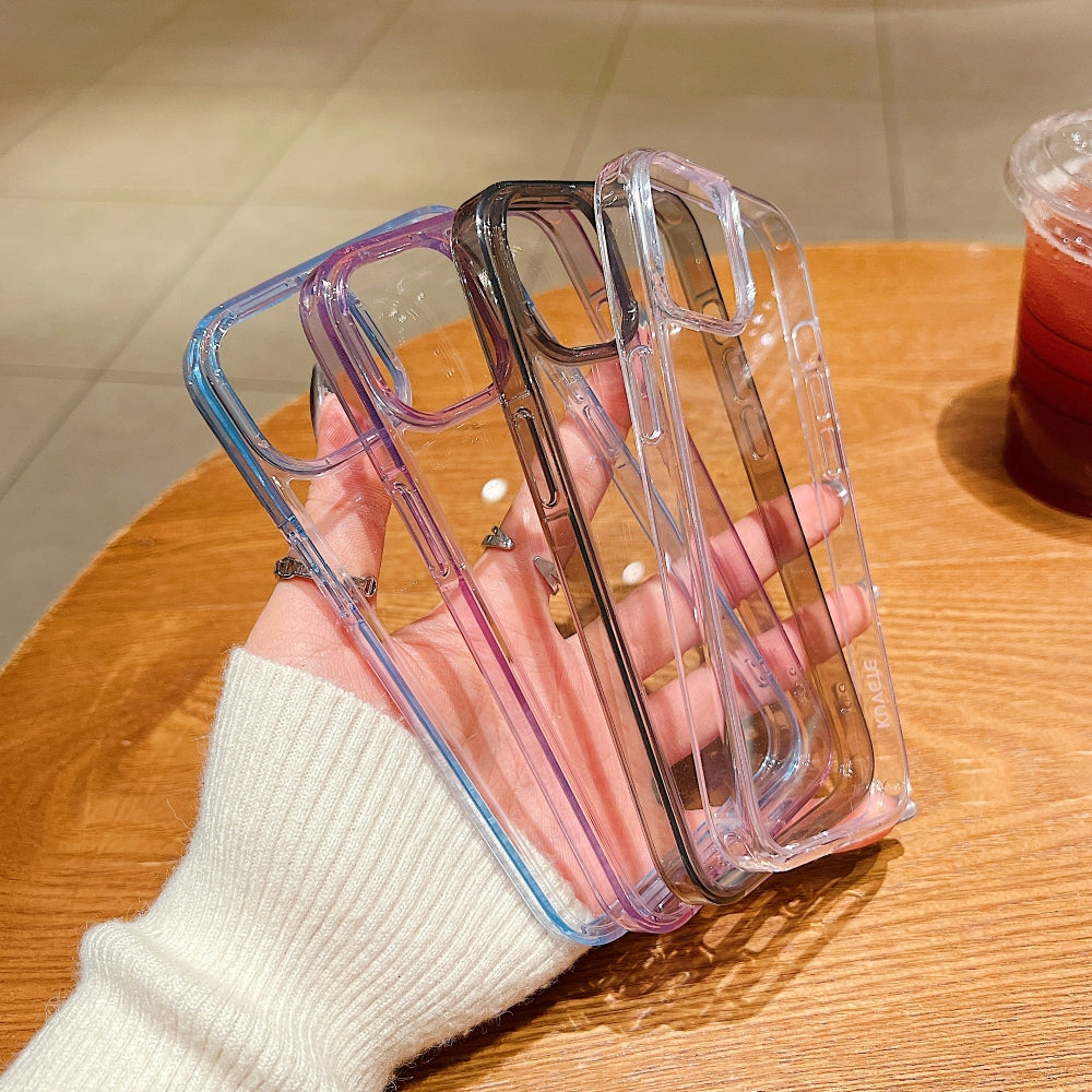 Electroplating Transparent Case with Colorful Border