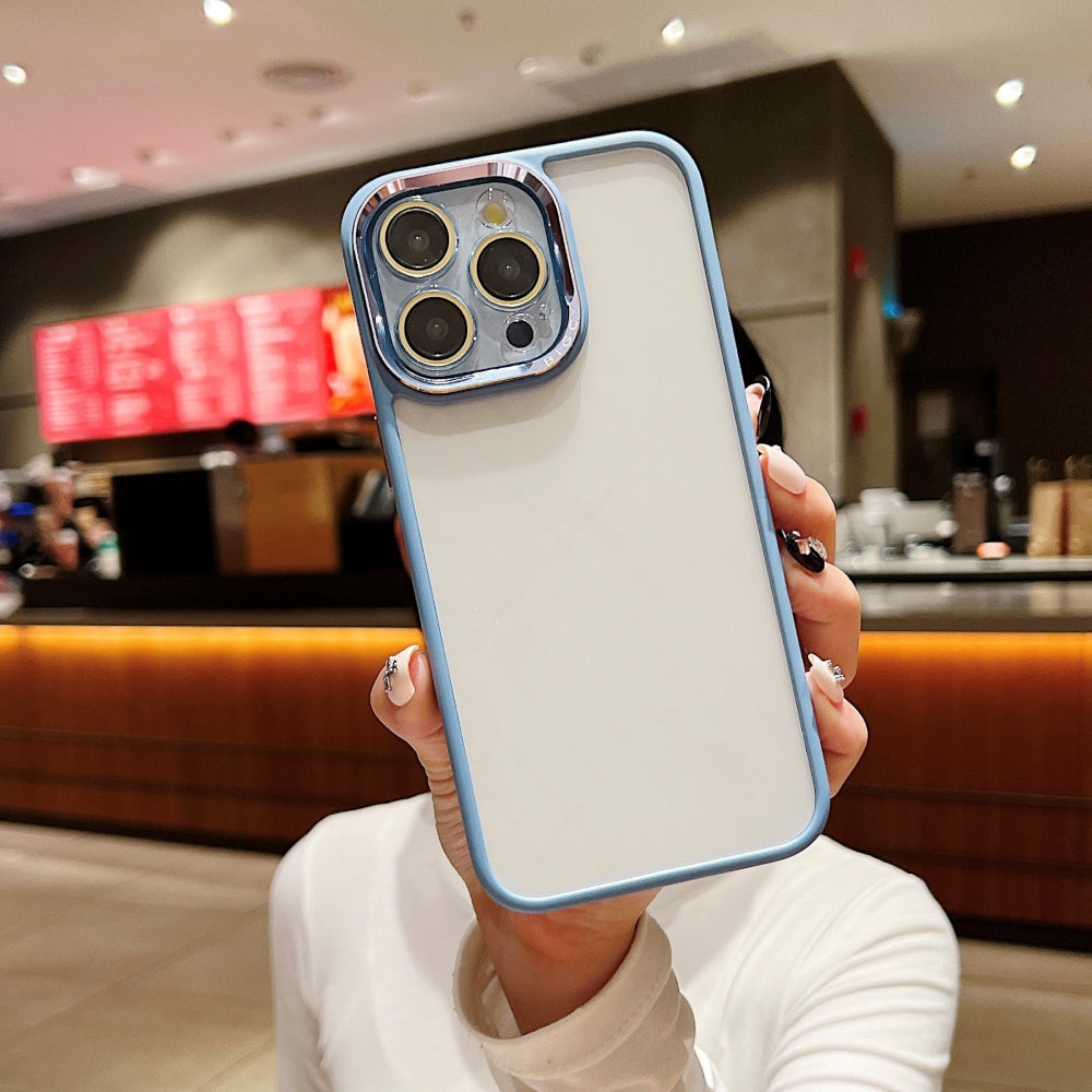 Electroplating Transparent Camera Lens Protective Phone Case