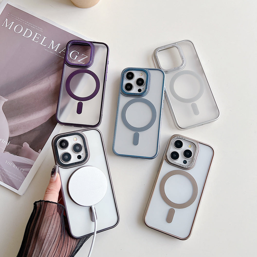Metal Camera Frame Magsafe Phone Case