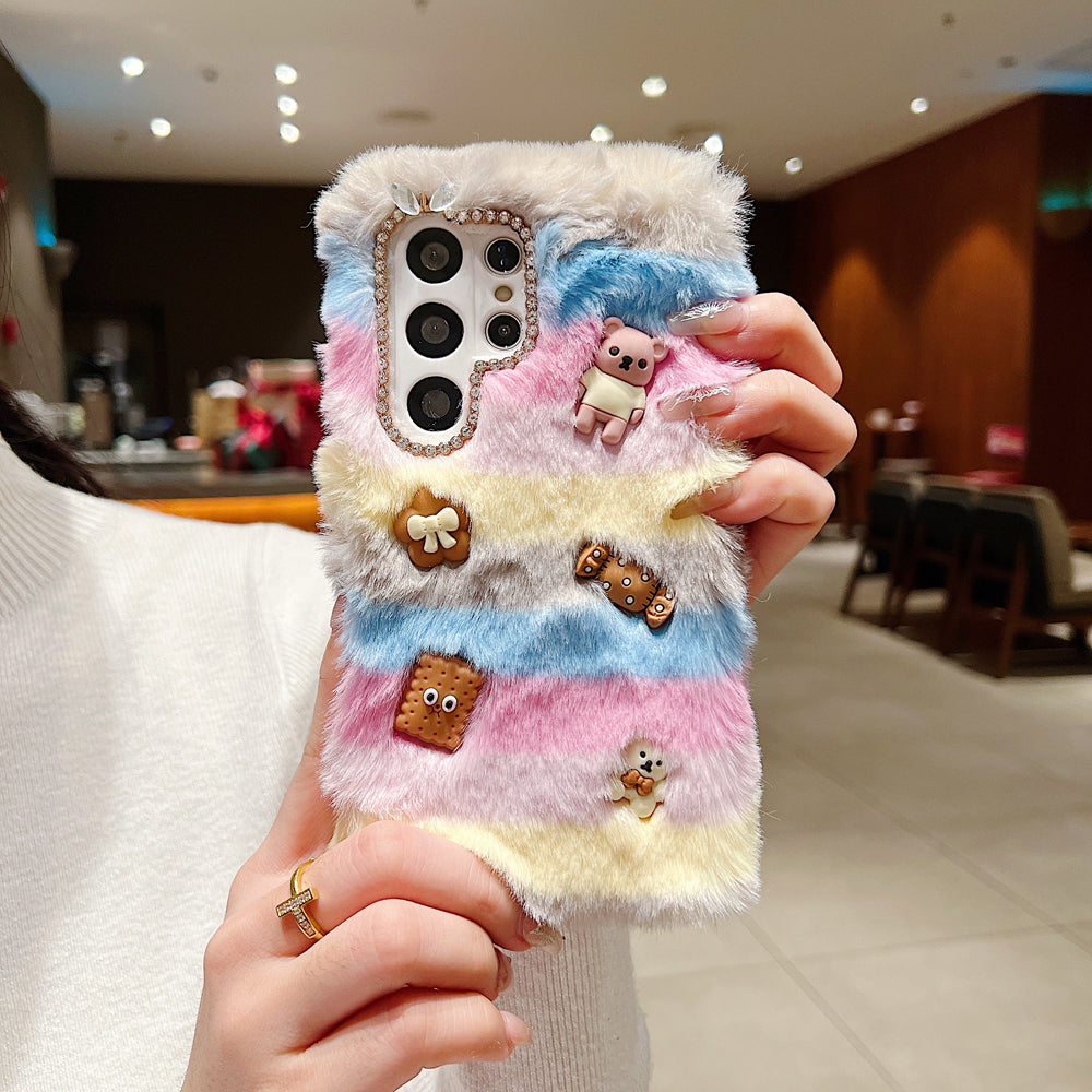 Rainbow Furry 3D Toy Camera Protection Soft Phone Case