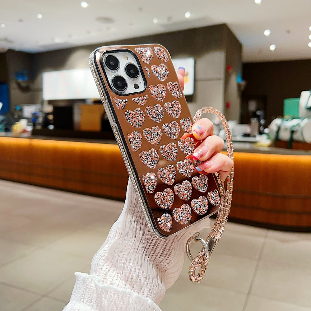 Shiny Glitter Diamond Heart Phone Case