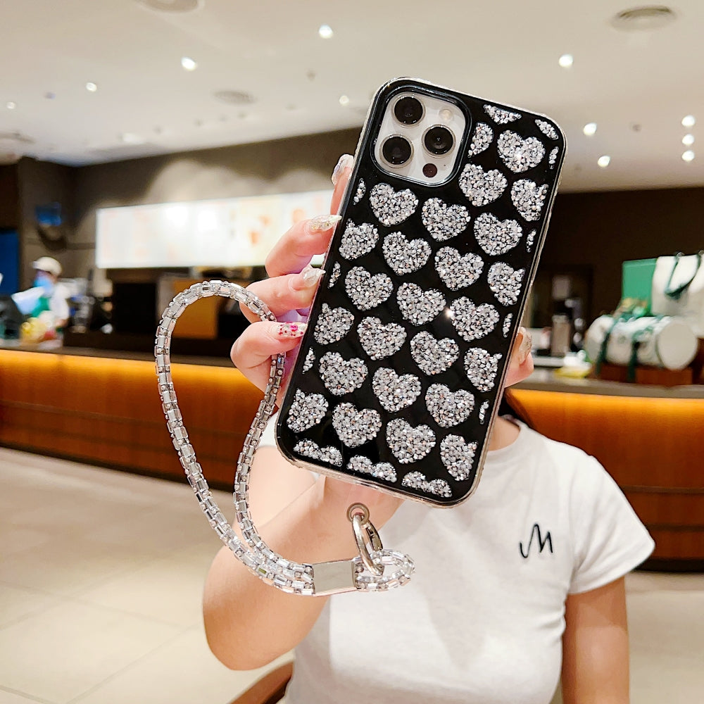 Shiny Glitter Diamond Heart Phone Case