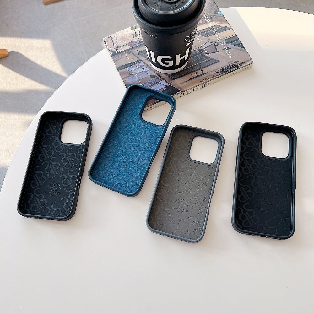 Wireless Charging PU Leather Rugged Kickstand Phone Case