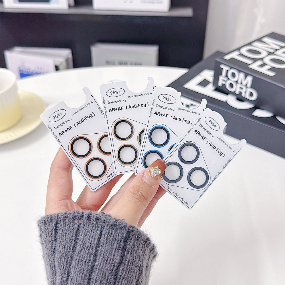 Camera Lens Protection Ring - iPhone Series AF+AF Anti-Reflection 3D Radian 9H Metal Aluminum Alloy