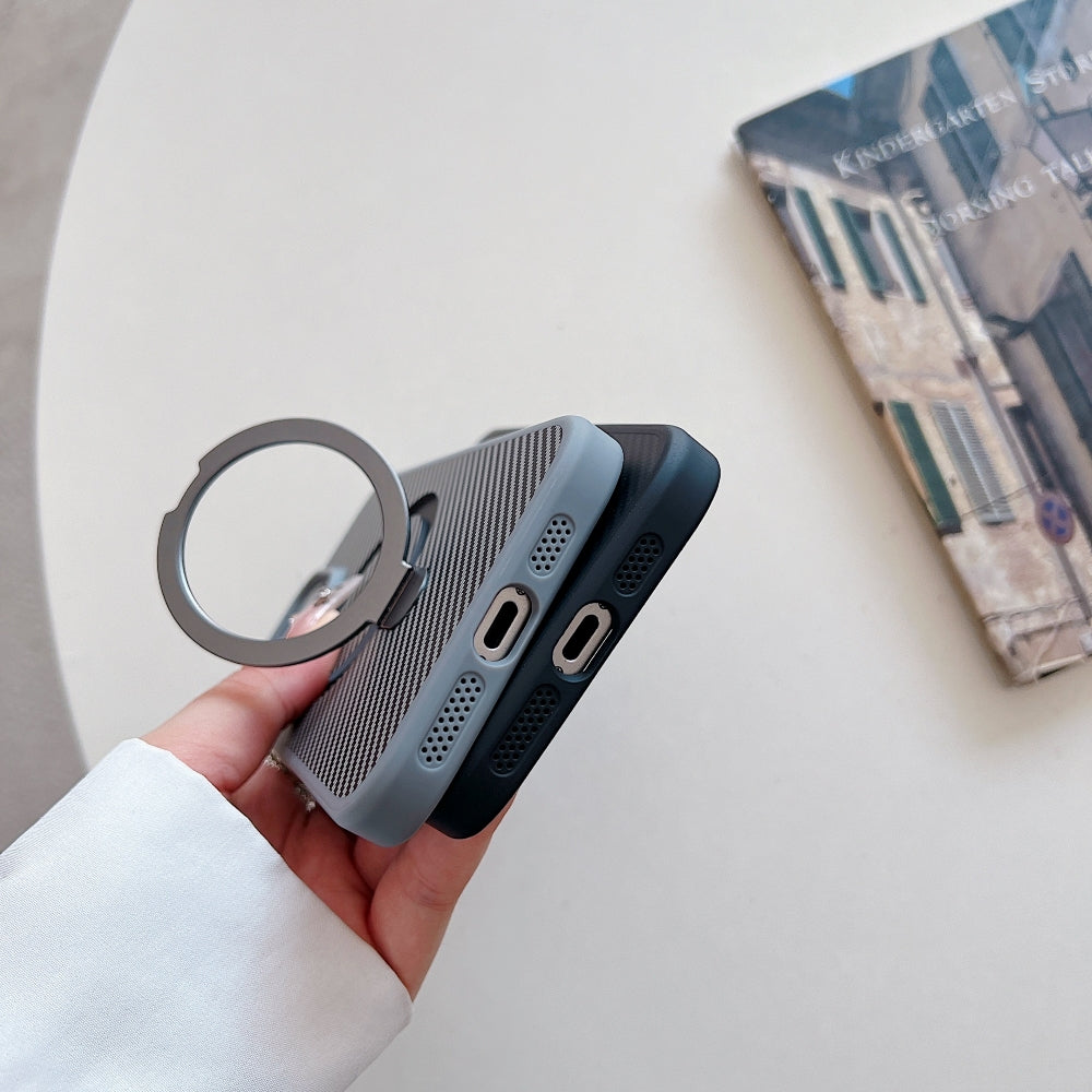 Carbon Fiber Ring Stand Magsafe Phone Case
