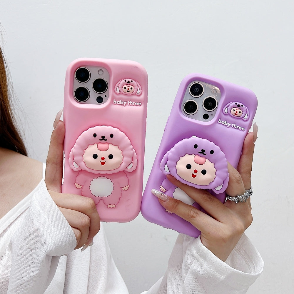 Cartoon Baby Holder Silicone Phone Case