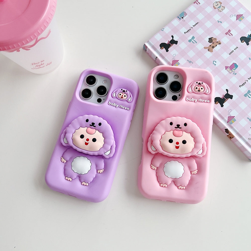 Cartoon Baby Holder Silicone Phone Case