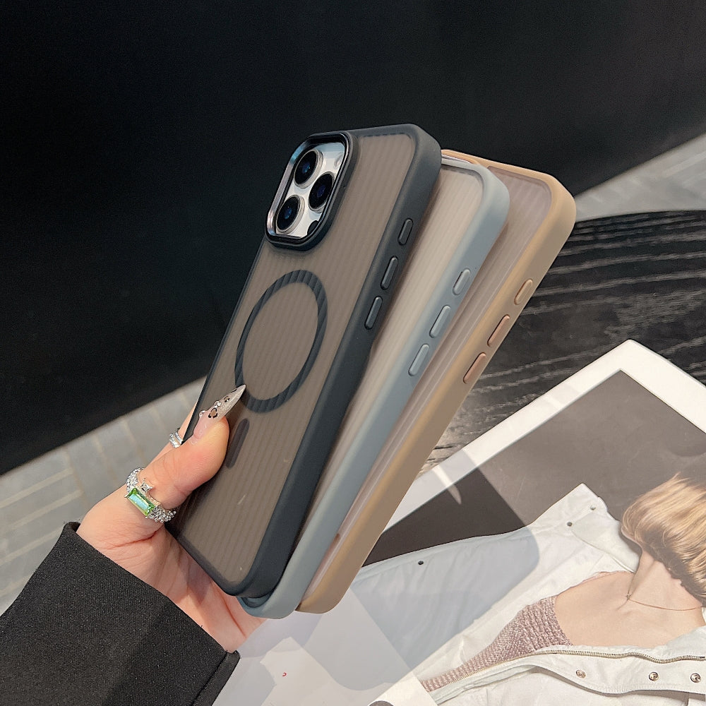 Corrugated Pattern Magnetic Wireless Charge Phone Case