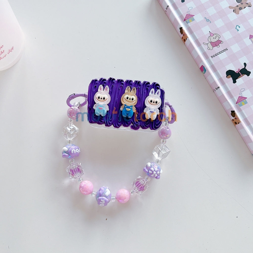 Cute Mini Cartoon Mirror Pop Universal Stand with Crystal Bracelet