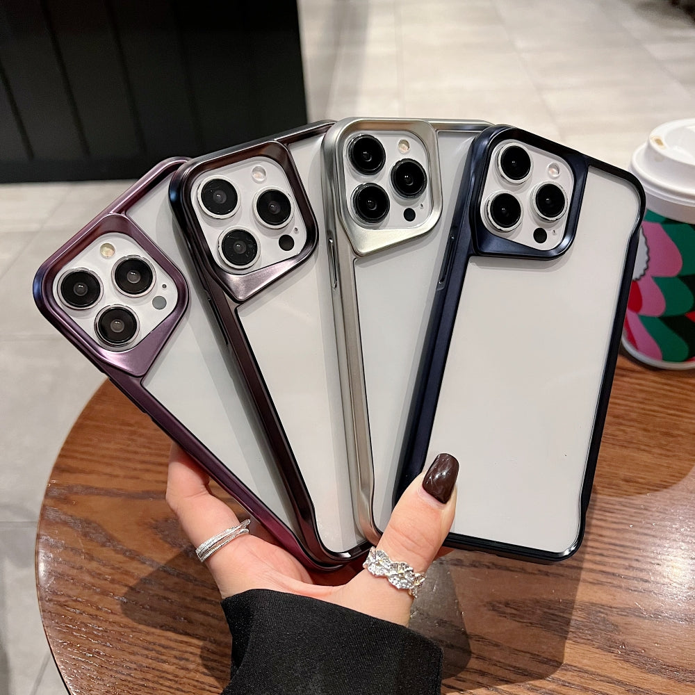 Electroplated Frame Transparent Phone Case