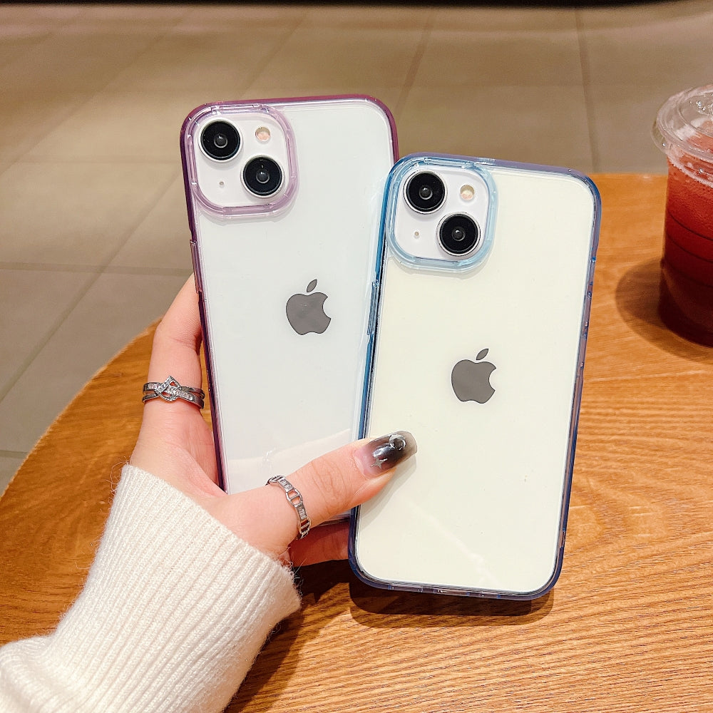 Electroplating Transparent Case with Colorful Border