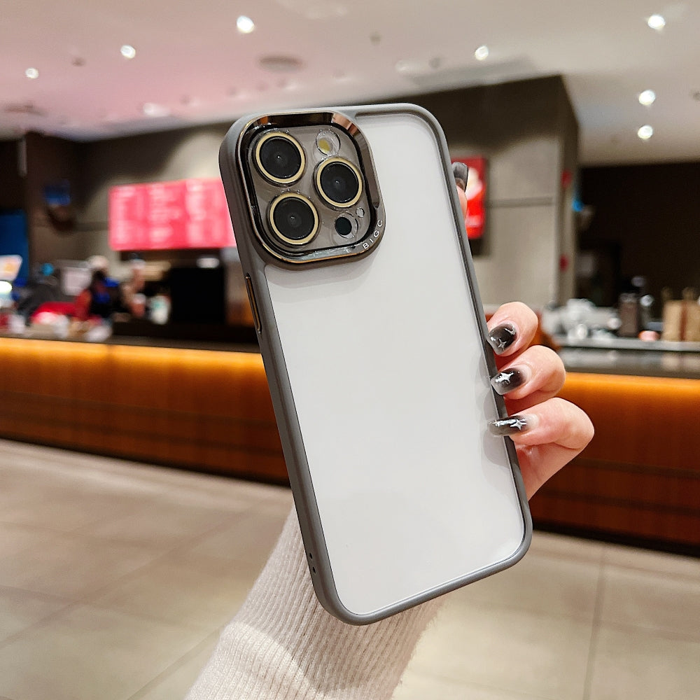 Electroplating Transparent Camera Lens Protective Phone Case