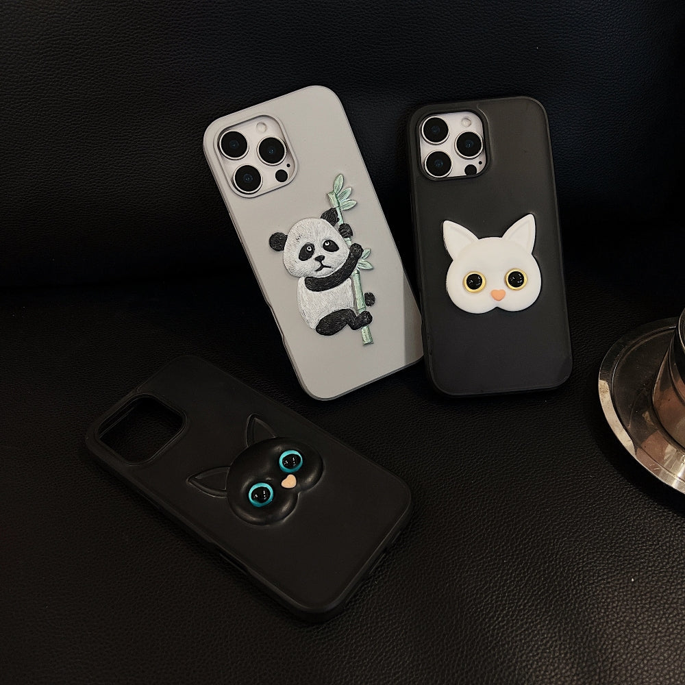 Embossed Panda Phone Case