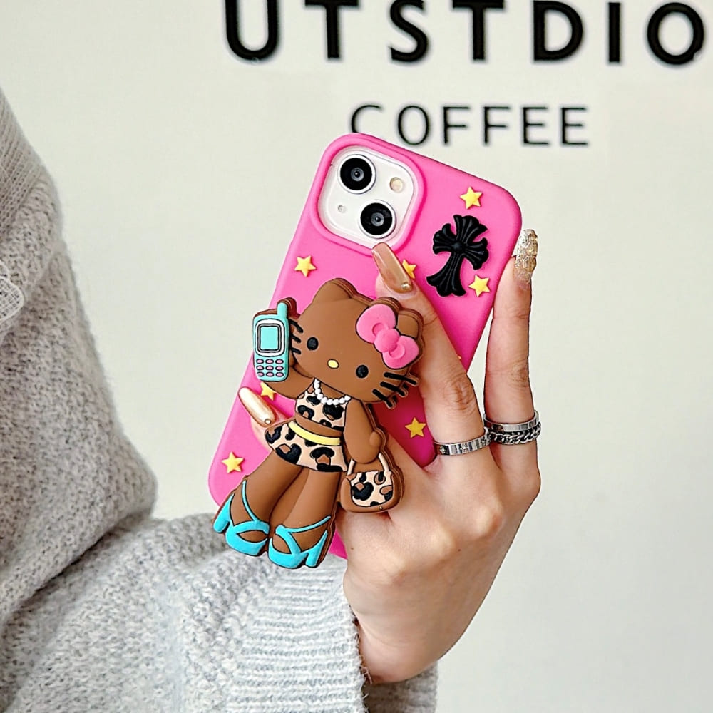 Fashionista Cat Silicone Phone Case