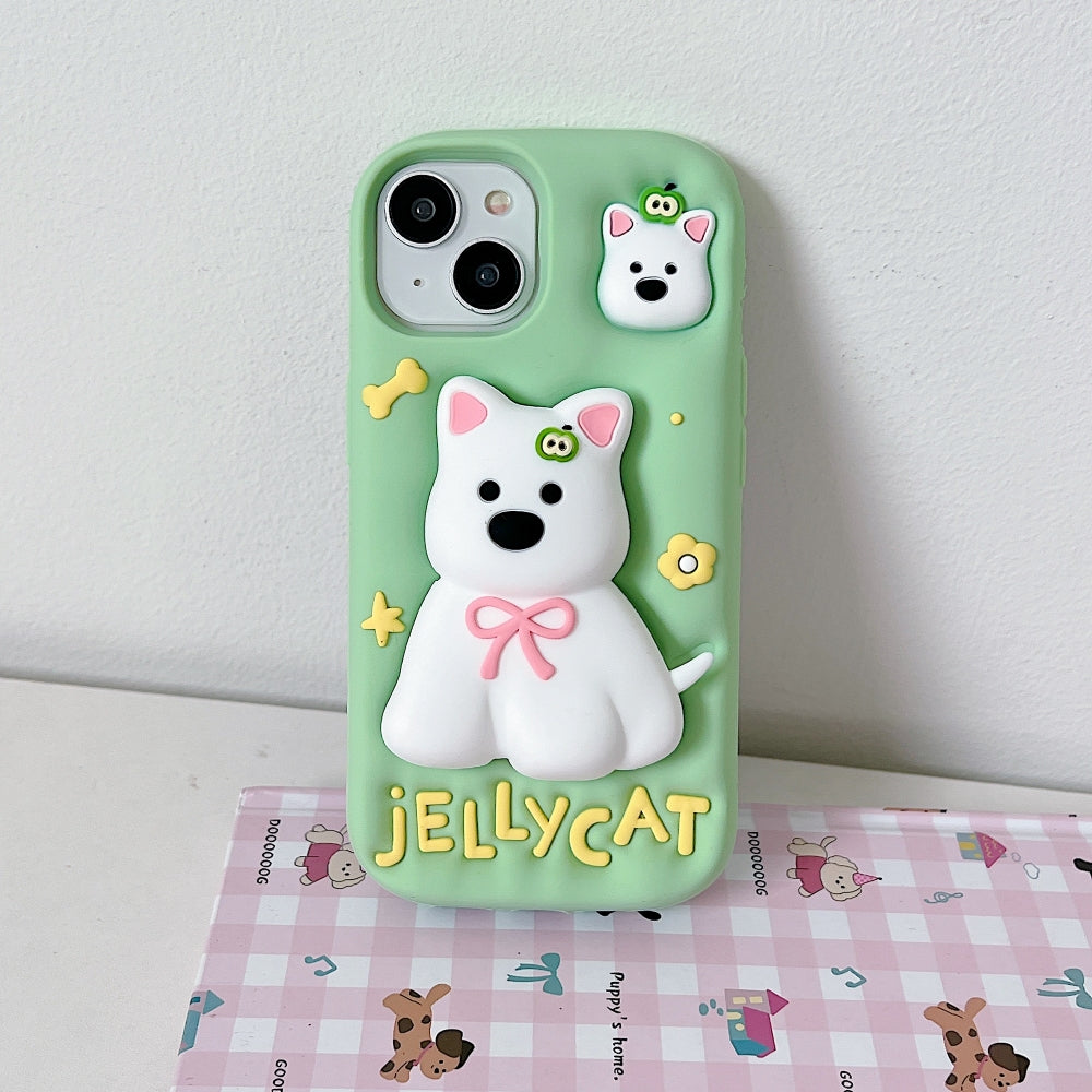 Green Westigo Dog Stand Anti-Fall Silicone Phone Case