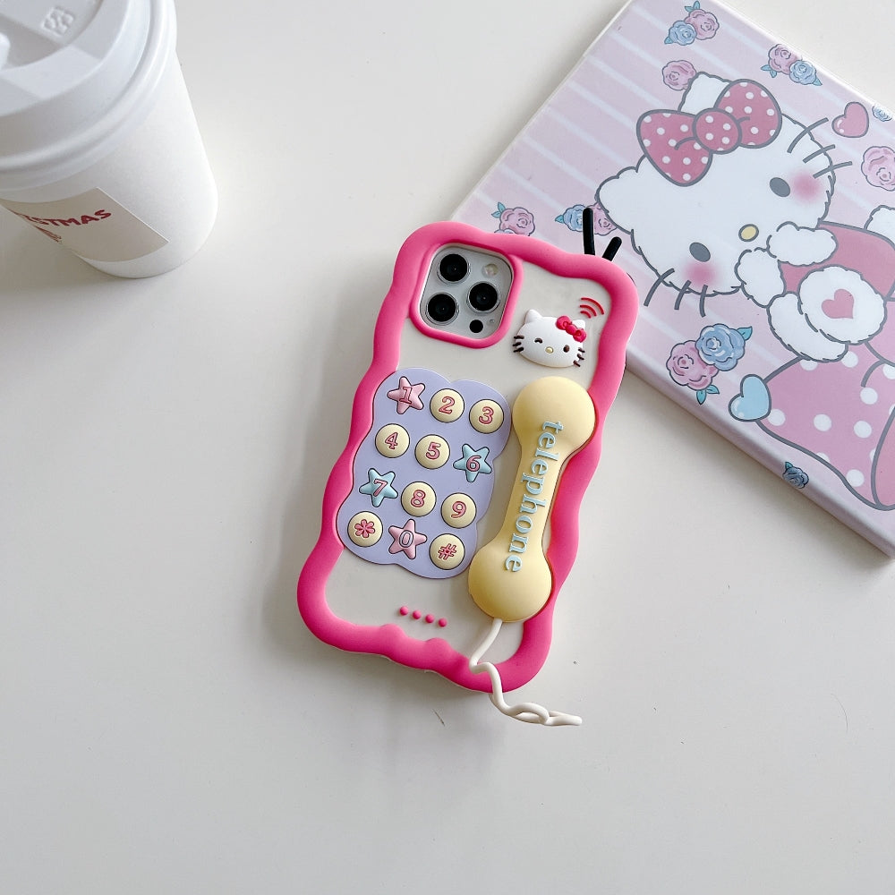 Kitty Telephone TPU (Soft) Silicone Phone Case - iPhone 13 Pro Max