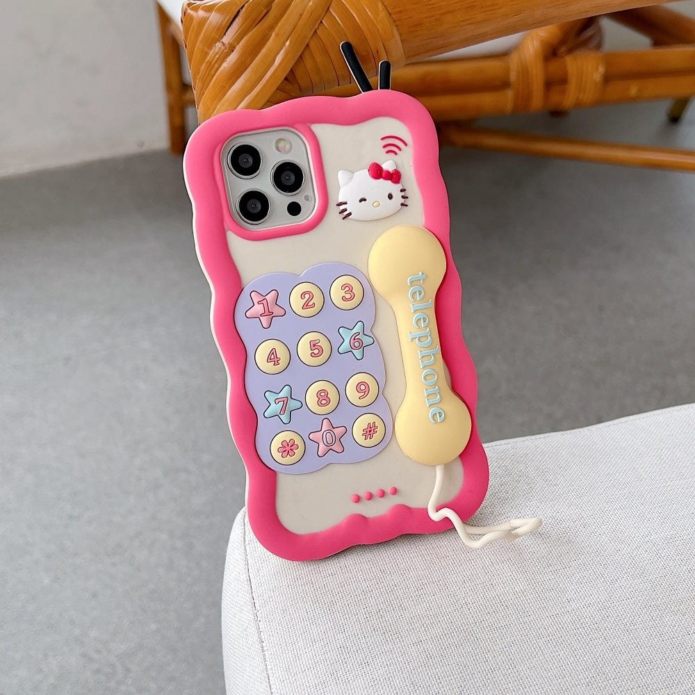 Kitty Telephone TPU (Soft) Silicone Phone Case - iPhone 13 Pro Max