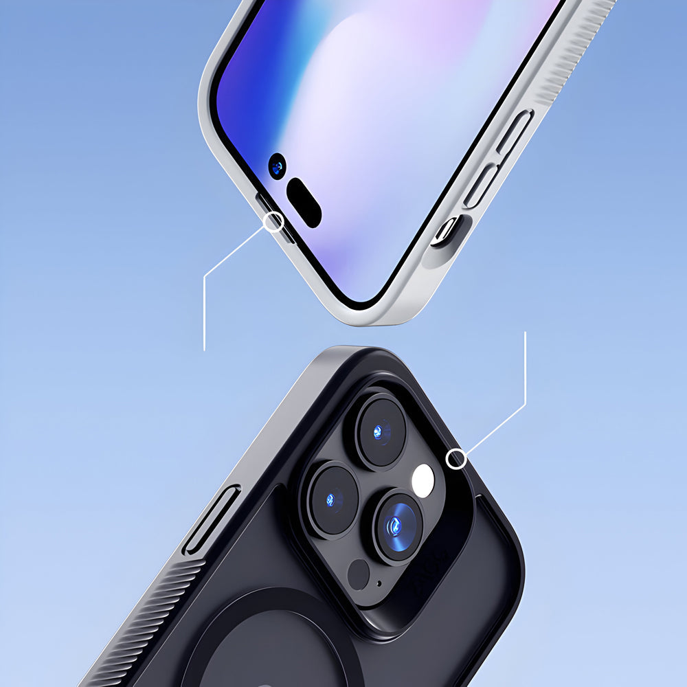 Transparent Magnetic Wireless Charging Anti-fall PC (Hard) Case - iPhone 15 Plus