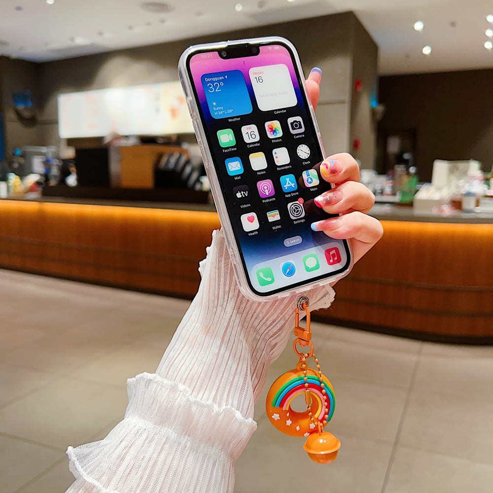 Rotated Ring Holder Printed Case With Charm (Only ₹150 as an Add-on)