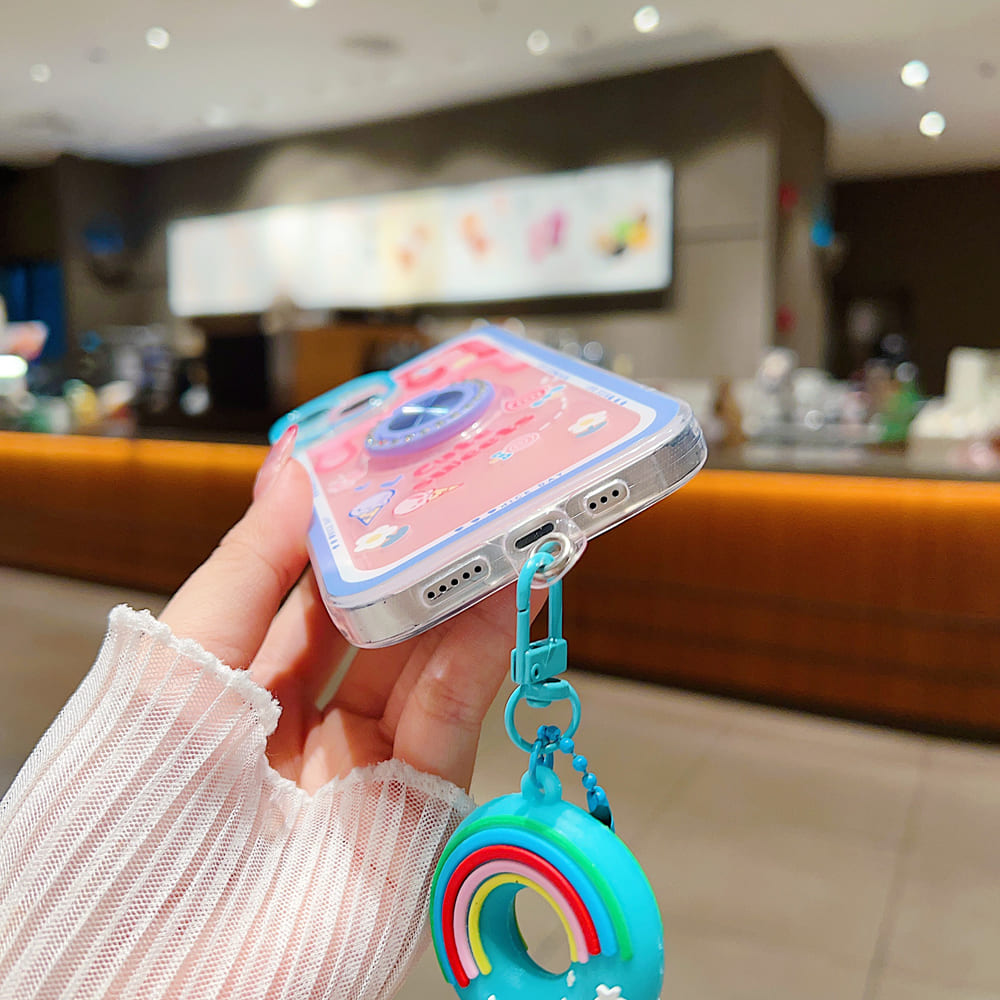 Rotated Ring Holder Printed Case With Charm (Only ₹150 as an Add-on)