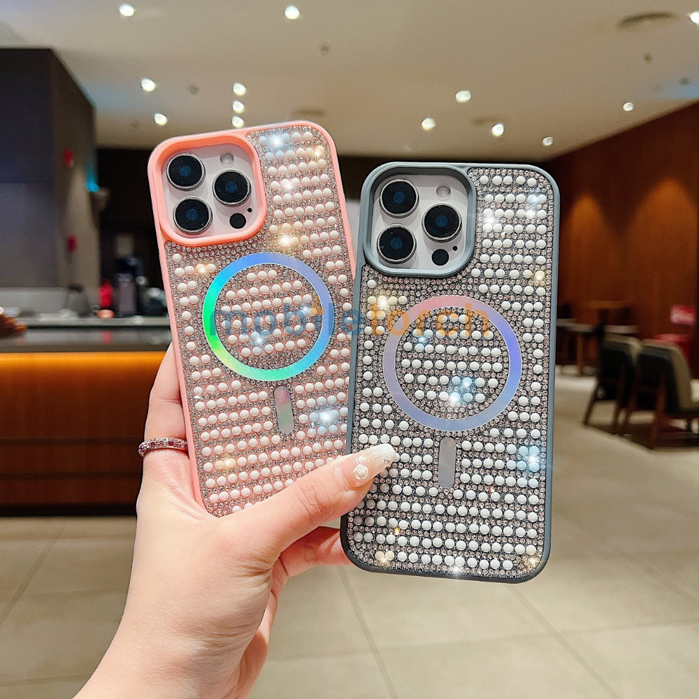 Shining Star and Pearl Diamond Magsafe Phone Case