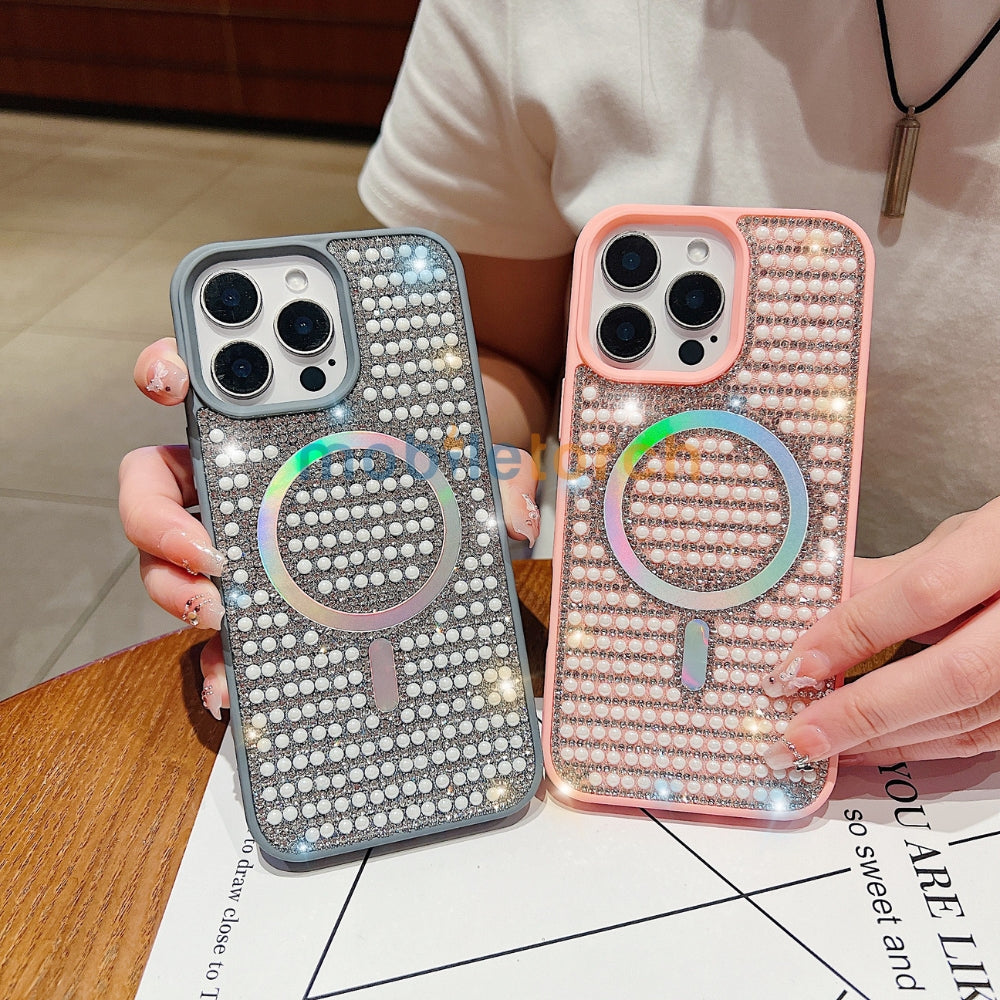 Shining Star and Pearl Diamond Magsafe Phone Case