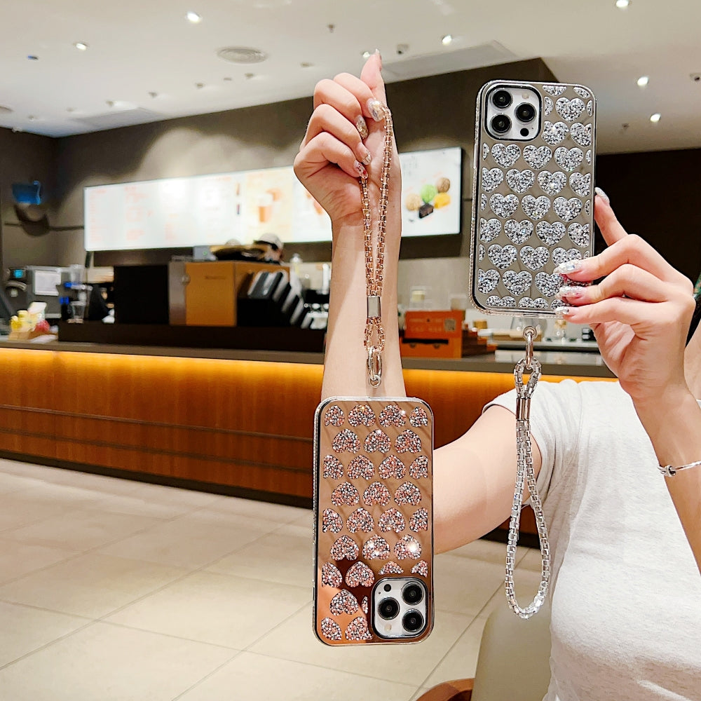 Shiny Glitter Diamond Heart Phone Case