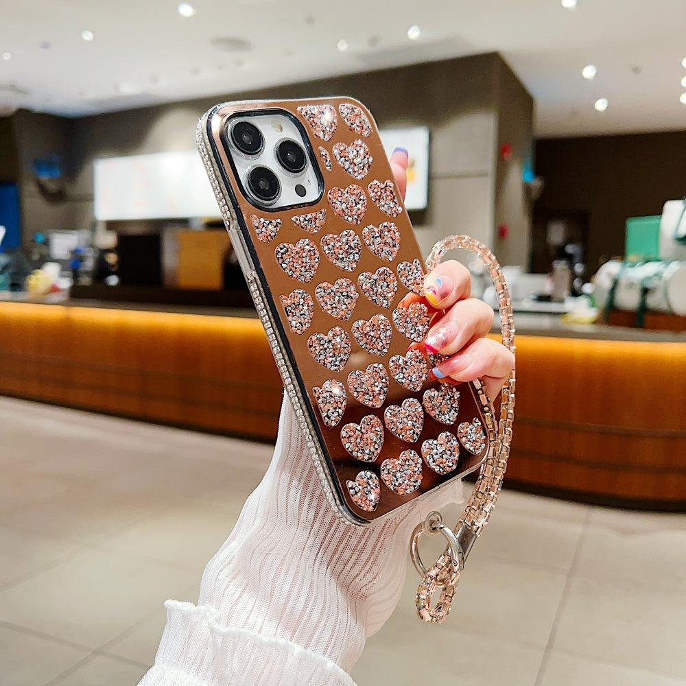 Shiny Glitter Diamond Heart Phone Case