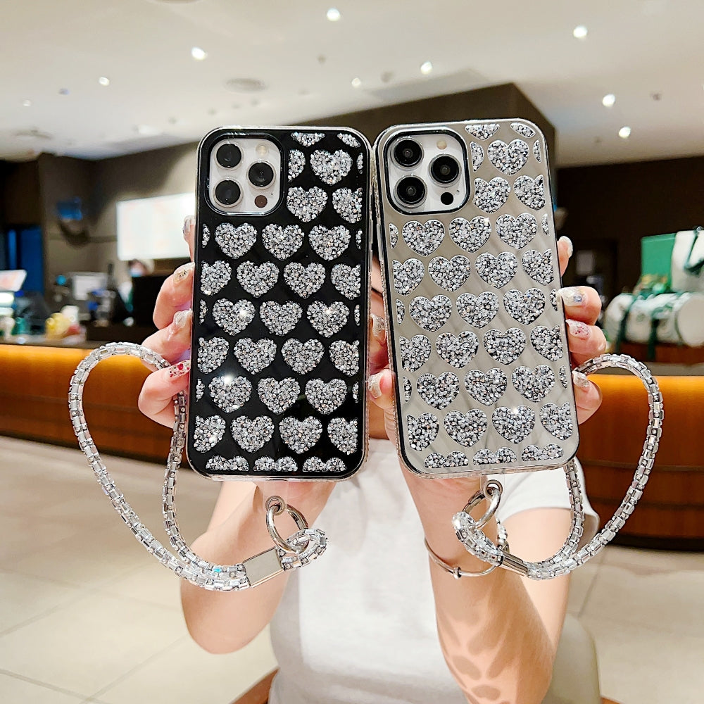 Shiny Glitter Diamond Heart Phone Case