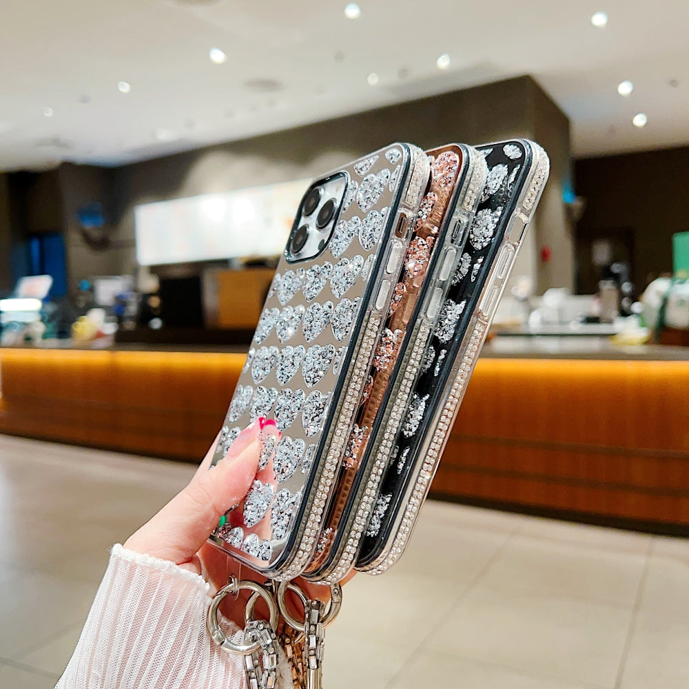 Shiny Glitter Diamond Heart Phone Case