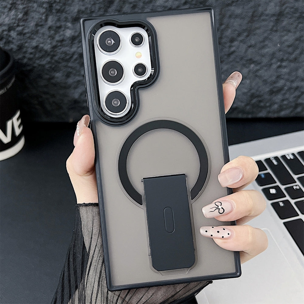 Shockproof Kickstand Magnetic Wireless Charge Phone Case