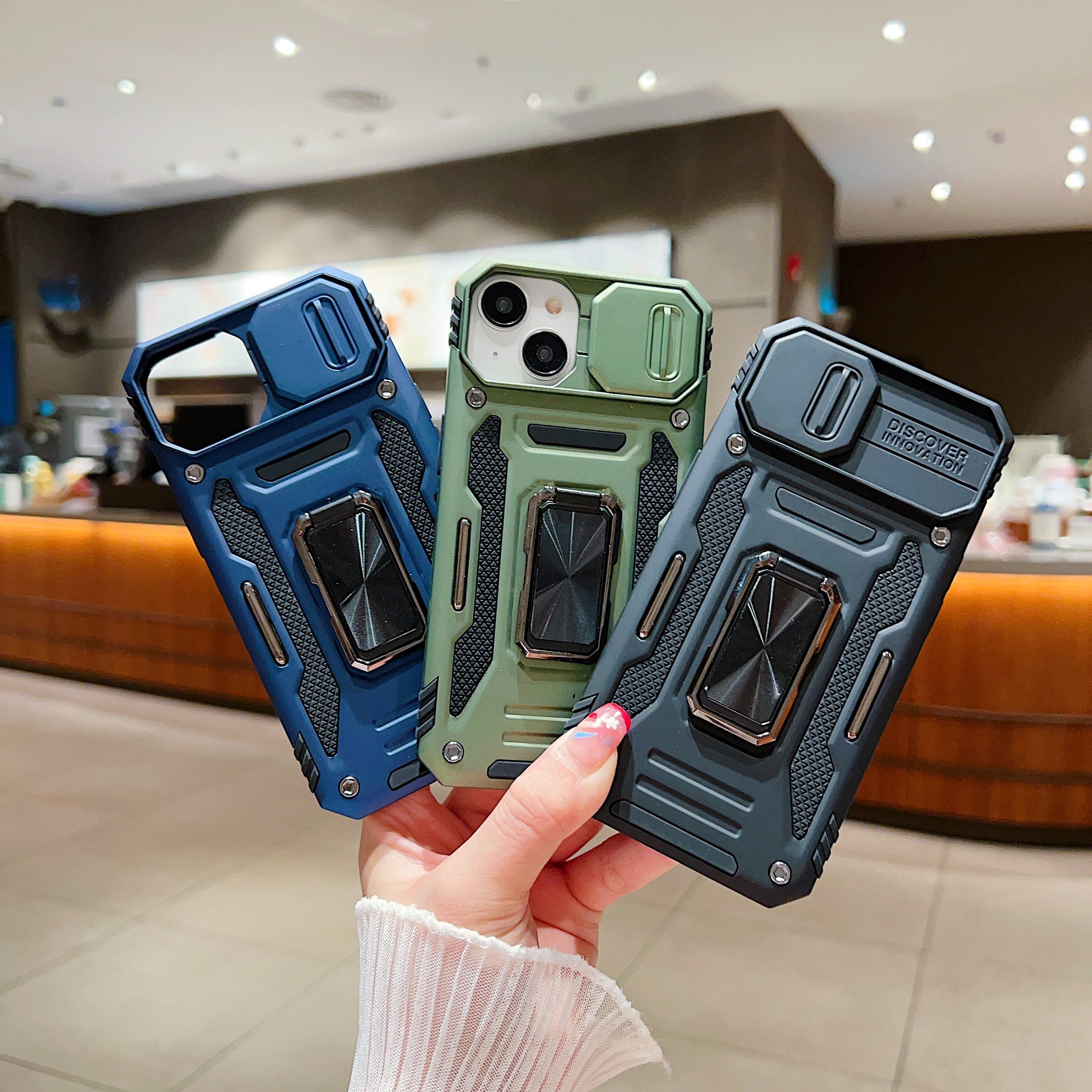 Shockproof Camera Shutter Ring Holder Stand Cover