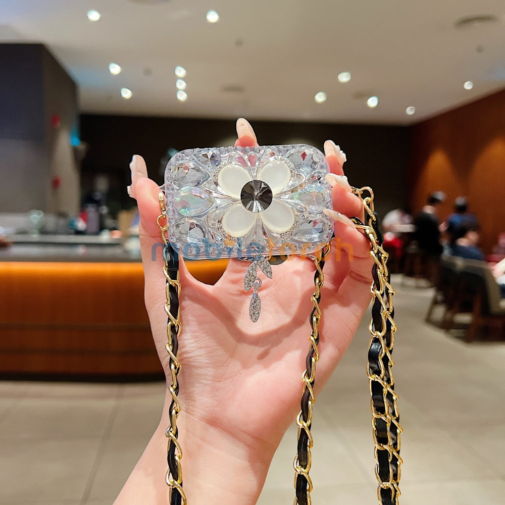 Stone Flower Pattern Universal Stand with Crystal Bracelet