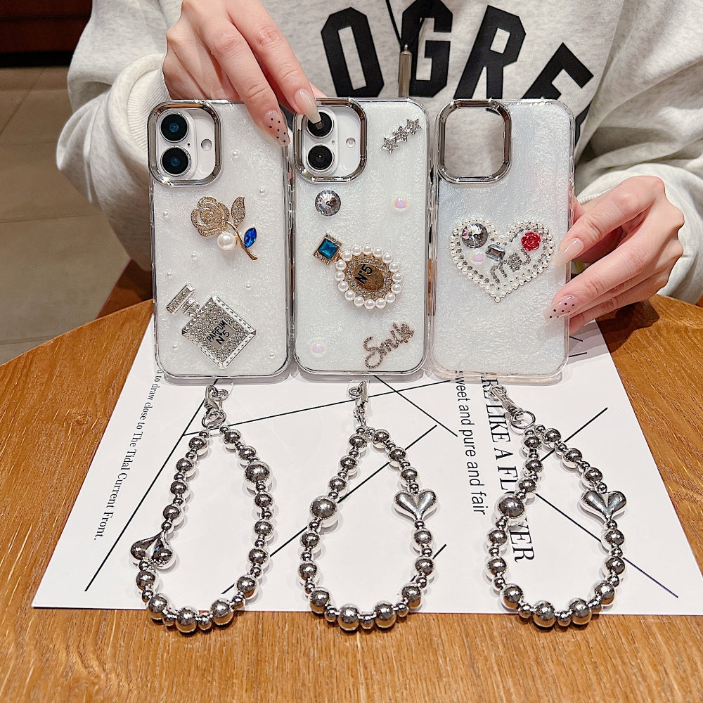 Transparent Rubber Gel Phone Case with Bracelet